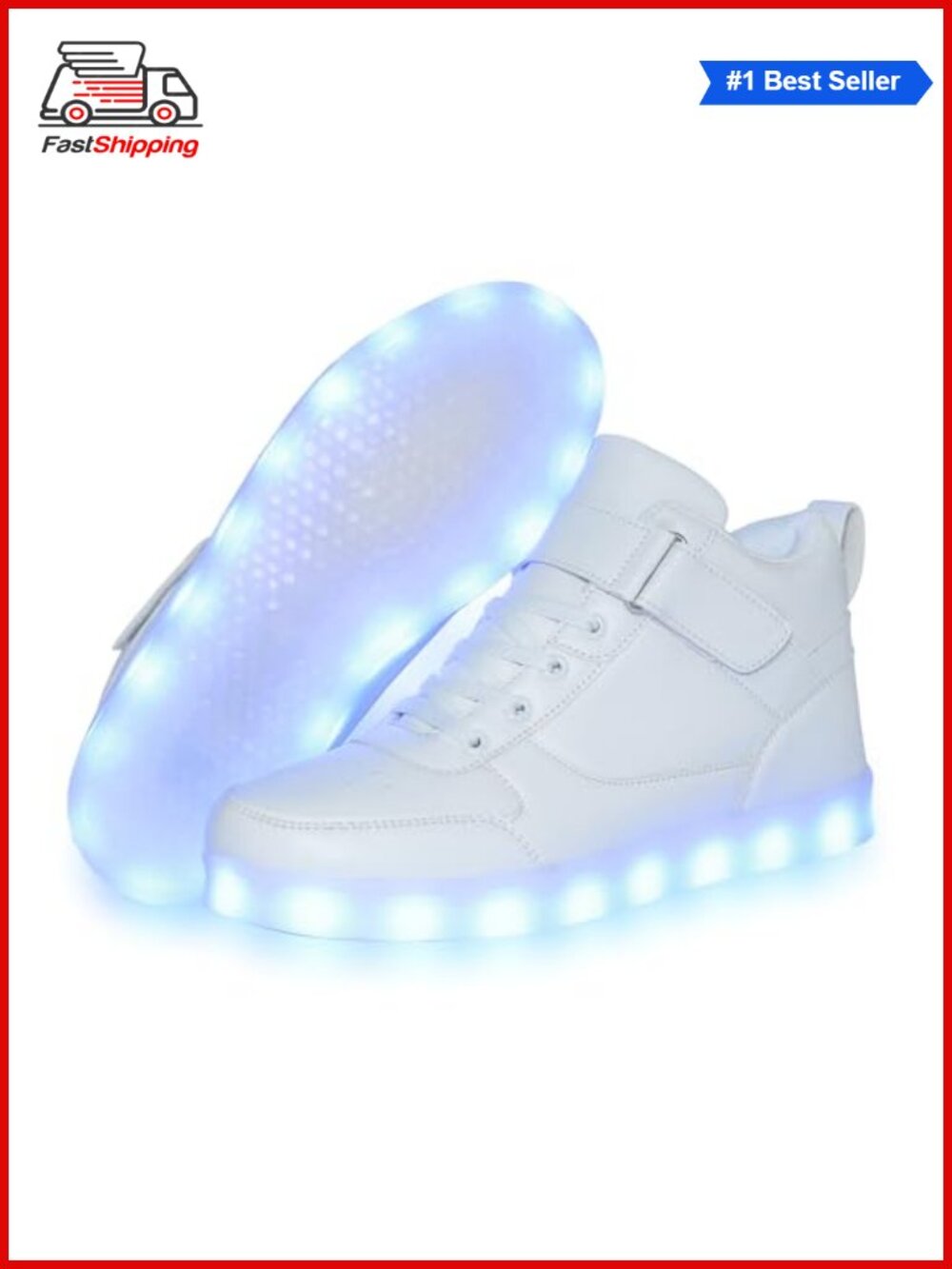 ✨ LED Light Up Sneakers USB Charging Glowing Luminous High Top Unisex